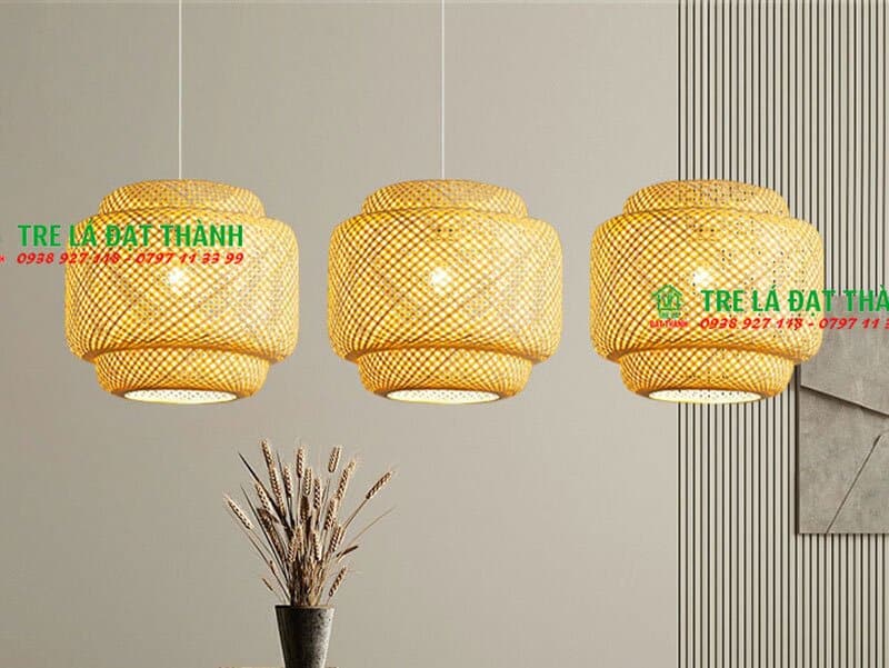 Đèn Trụ Thả Mây Tre - DMT005